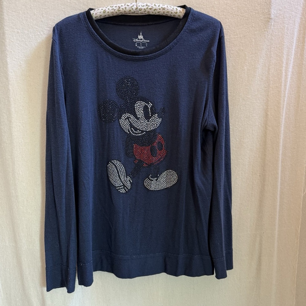 Mickey Mouse Rhinestone Sweater Womens Med Disney Parks Brand